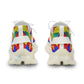 Men's Bold Rainbow Kente-Inspired Geometric Pattern All Over Print Mesh Sneakers
