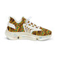 Women's African Kente Geometric Pattern All-Over Athletic Sneakers
