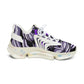 Women's Purple Swirl Mesh Sneakers with White Sole