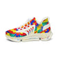 Women's Bold Rainbow Kente-Inspired Geometric Pattern All Over Print Mesh Sneakers