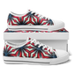Women's Red, White & Blue Geometric Star Pattern All-Over Print Urban Peak Low Shoes