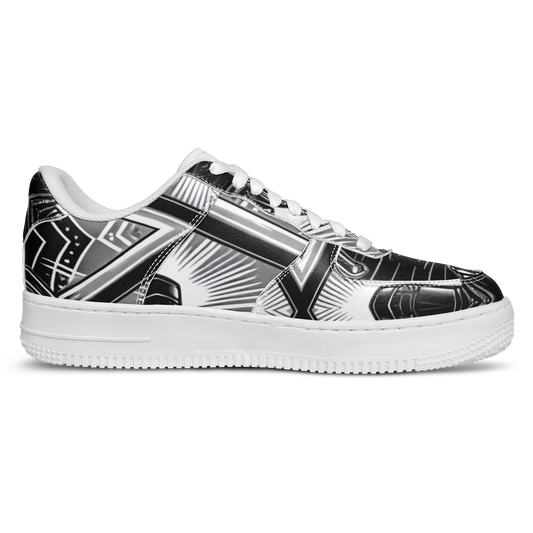Women' Monochrome Gothic Kaleidoscope Pattern All Over Print Core Low Shoes
