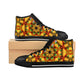 Men's Autumn Kaleidoscope Floral Pattern High-Top Sneakers