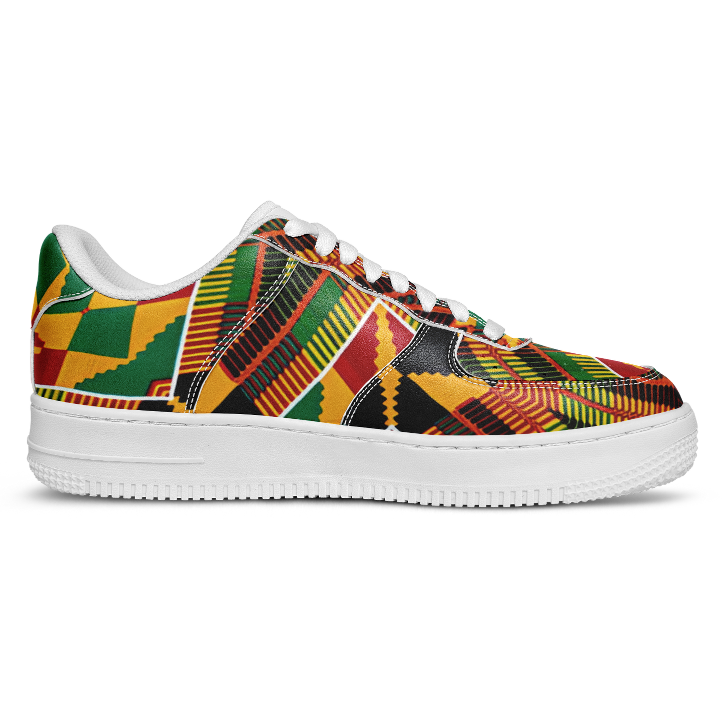 Men's Vibrant African Kente Geometric Pattern All-Over Print  Core Low Shoes
