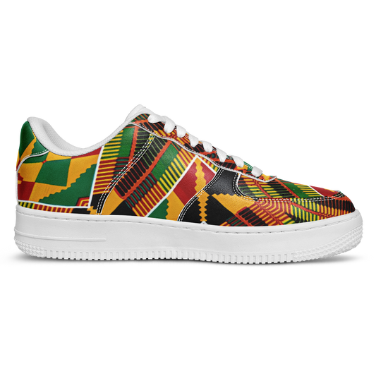 Men's Vibrant African Kente Geometric Pattern All-Over Print  Core Low Shoes