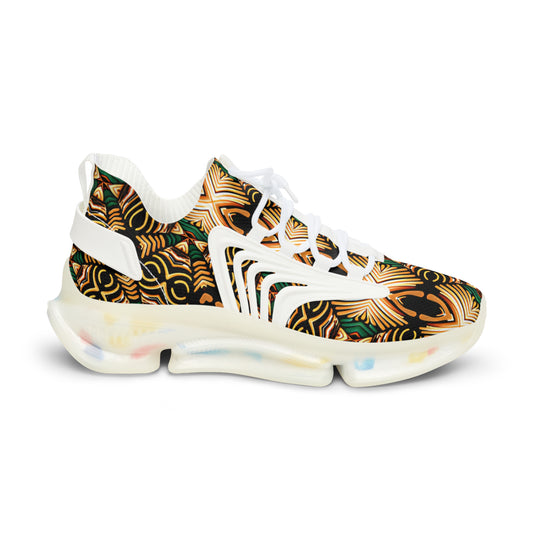 Men's Tribal Geometric Print Mesh Sneakers