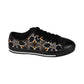 Women's Black Geometric Pattern Pattern Low-Tops Sneakers