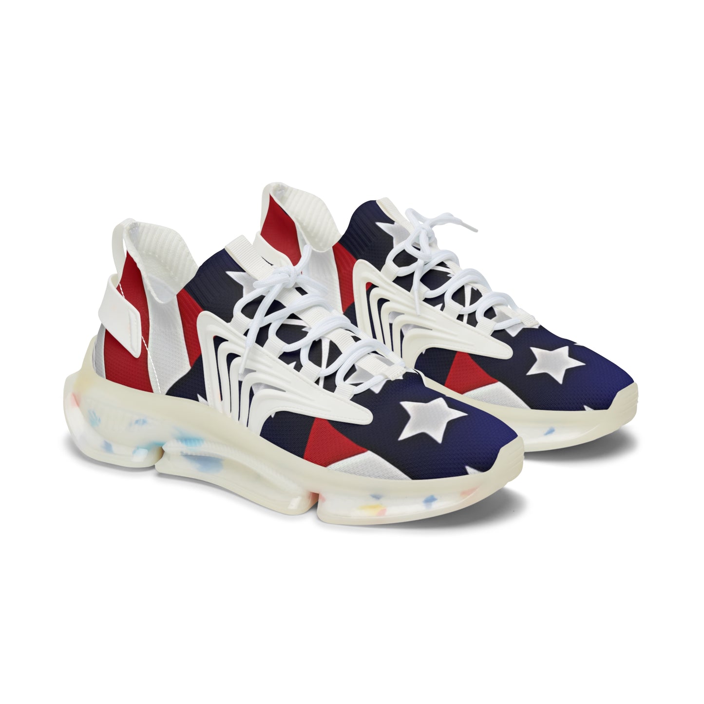 Women's Patriotic Stars Mesh Sneakers
