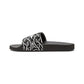 Men's  Black Chain Link Slide for Casual, Beach & Pool Removable-Strap Sandals