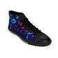 Men's Blue & Red Kaleidoscope Pattern All Over Print High-Top Sneakers