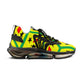 Men's Red Yellow Green Black Stars Athletic Mesh Sneakers