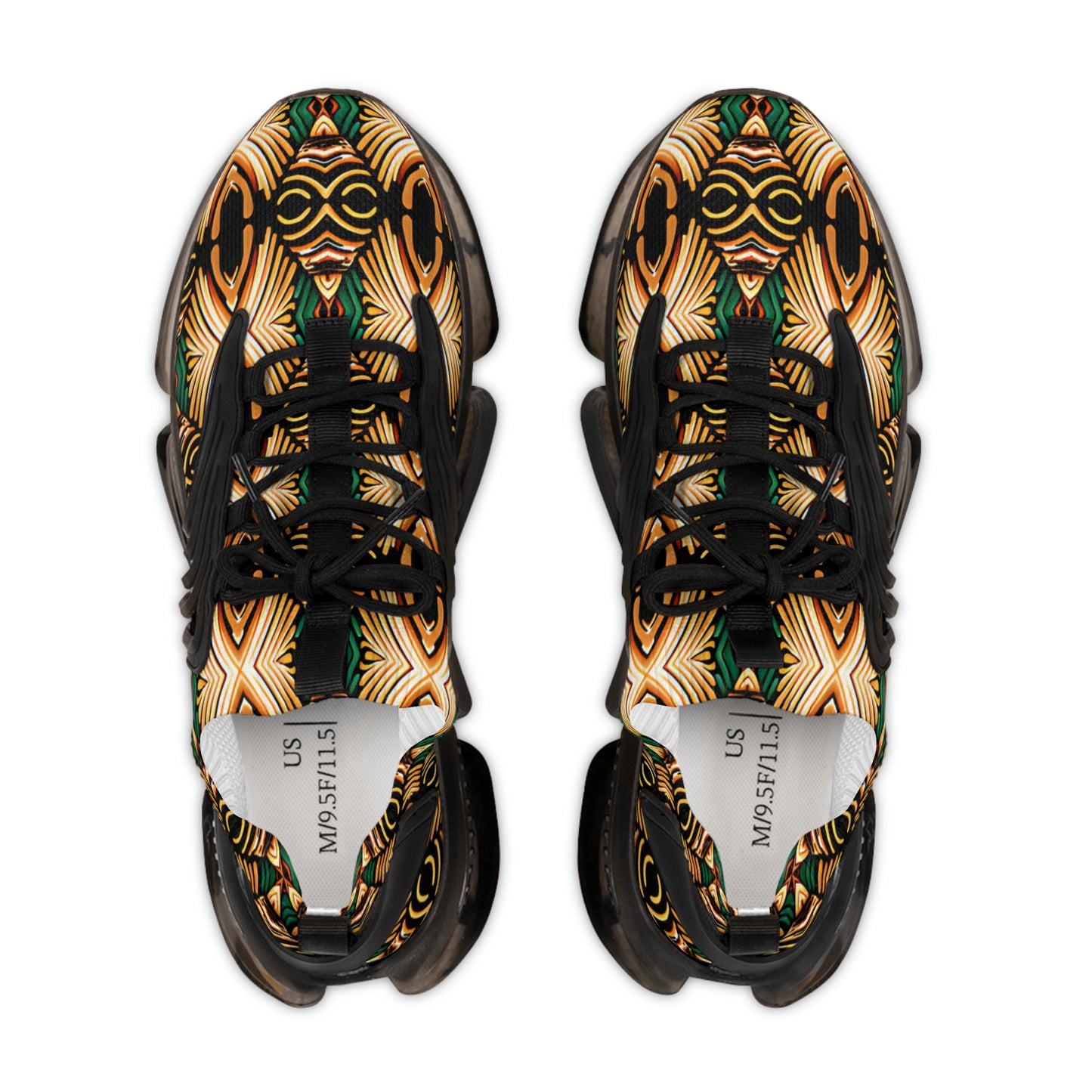 Men's Tribal Geometric Pattern Athletic Mesh Sneakers