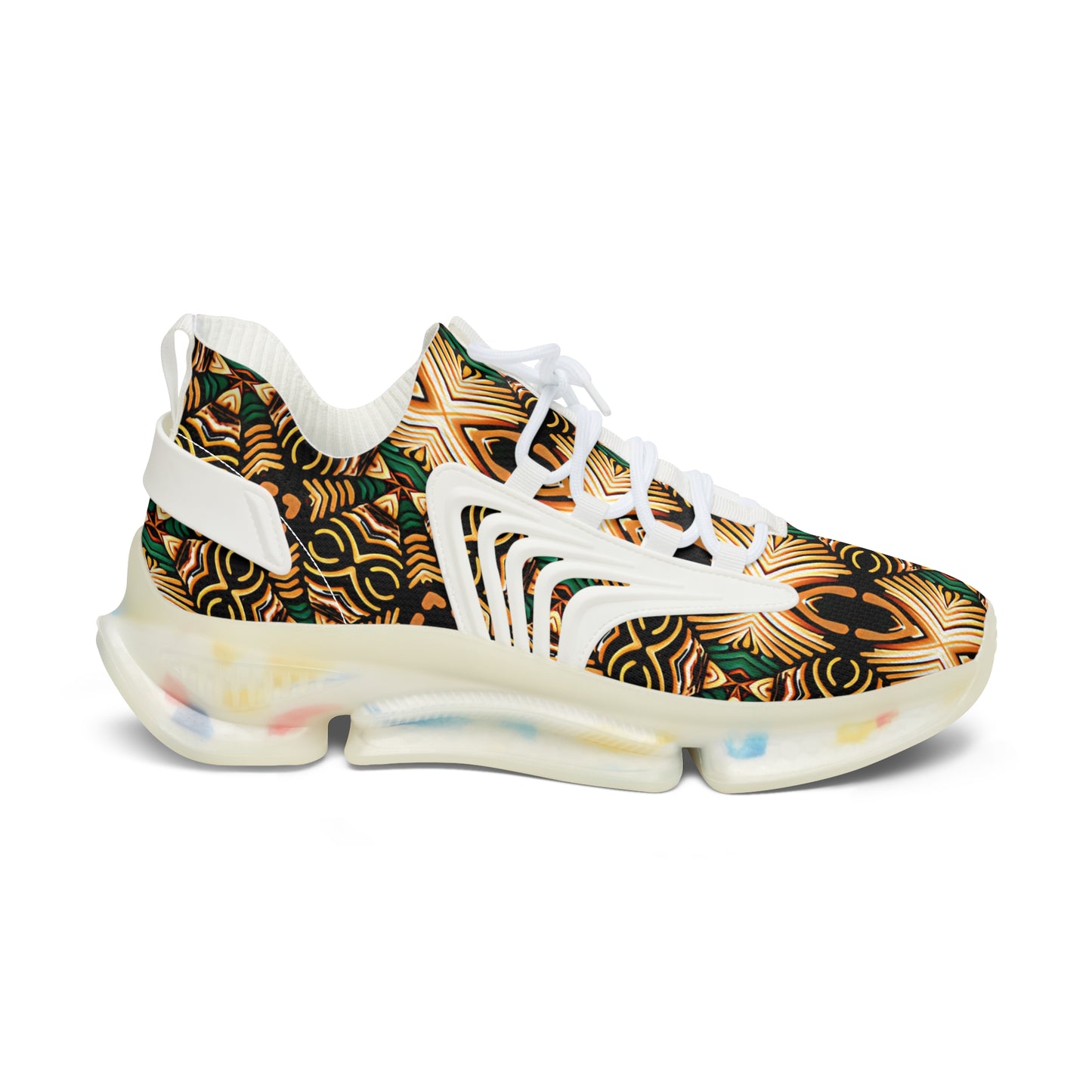 Women's Tribal Geometric Pattern Athletic Mesh Sneakers