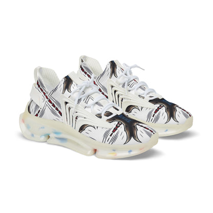 Men's Mesh Abstract Symmetry Pattern Athletic Sneakers