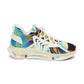 Women's Abstract Ocean Wave All Over Print Mesh Athletic Sneakers