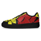 Men's Red Yellow Green and Black Stars Pattern All Over Print Urban Peak High Top Shoes