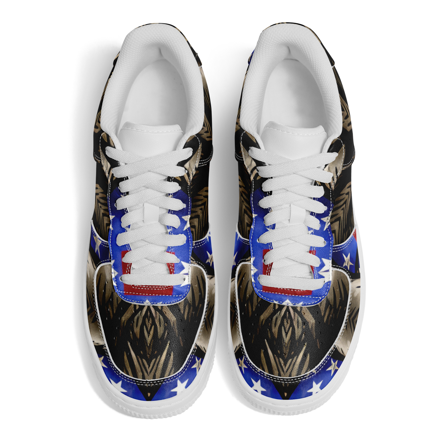 Men's Patriotic Kaleidoscope Pattern All-Over Print Core Low Shoes
