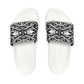 Men's White Chain Link Slide for Casual, Beach & Pool Removable-Strap Sandals