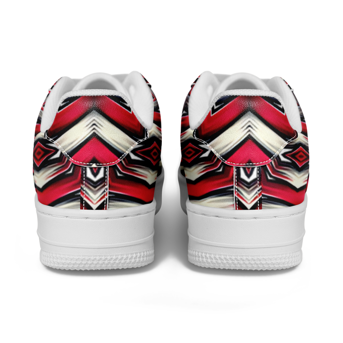 Men's Red Geometric Kaleidoscope pattern Core Low Shoes