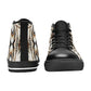 Women's Golden Baroque Pattern All-Over Print Classic High Top Canvas Shoes.