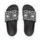 Women's Black Chain Link Slide for Casual, Beach & Pool Removable-Strap Sandals
