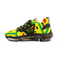 Men's Red Yellow Green Black Stars Athletic Mesh Sneakers
