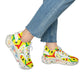 Women's Red Yellow Green Black Stars Athletic Mesh Sneakers