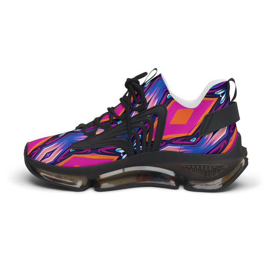Women's Mesh Vibrant Abstract Neon Athletic Sneakers