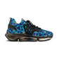 Men's Blue Geometric Patterned Athletic Mesh Sneakers