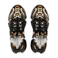 Men's Luxe Leopard Scroll Pattern All Over Print Mesh Sneakers