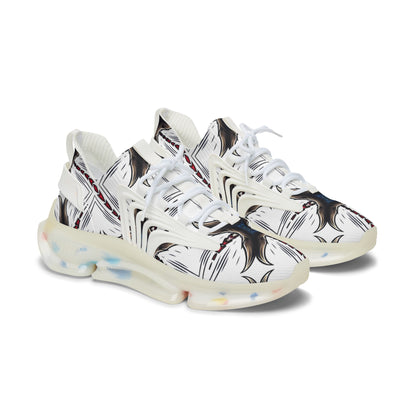 Women's Mesh Abstract Symmetry Pattern Athletic Sneakers