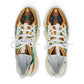 Men's Retro Green & Gold Swirl Athletic Mesh Sneakers