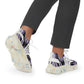 Men's Purple Swirl Mesh Sneakers with White Sole