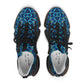 Women's Blue Geometric Kaleidoscope Athletic Mesh Sneakers