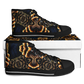 Women's Geometric Gold & Black Pattern Urban Peak High Top Shoes