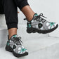 Women's Kaleidoscope Geo Pattern All Over Print Twisted Sole Sneakers