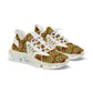 Men's Geometric Tribal Print Mesh Athletic Sneakers