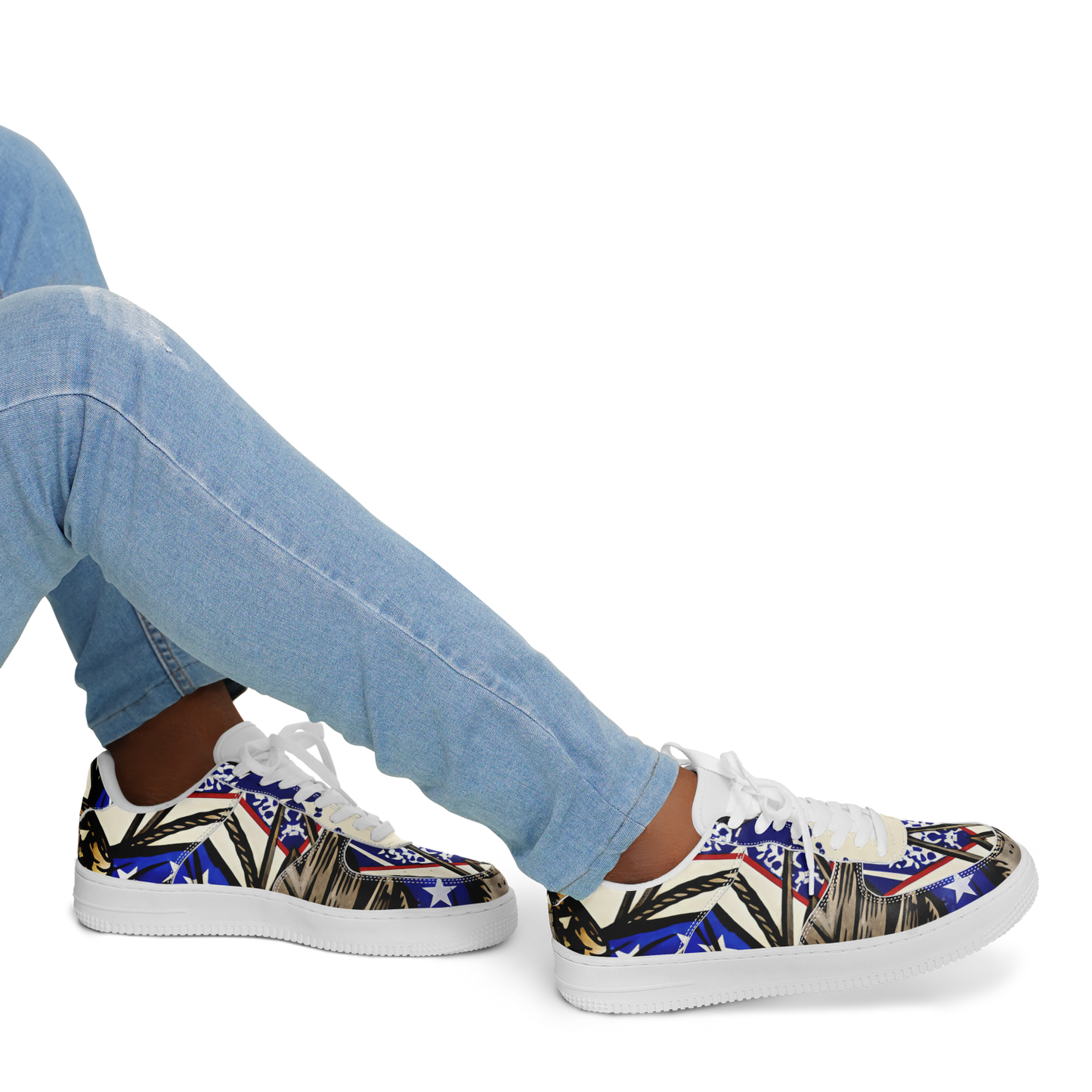Men's Kaleidoscope Star Pattern All-Over Print Core Low Shoes