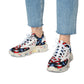 Women’s Patriotic Red White Blue Pattern All Over Print Mesh Sneakers