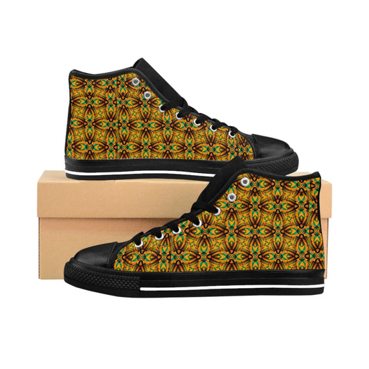 Women's Artistic High Top Sneakers – Colorful, Trendy & Eco-Friendly