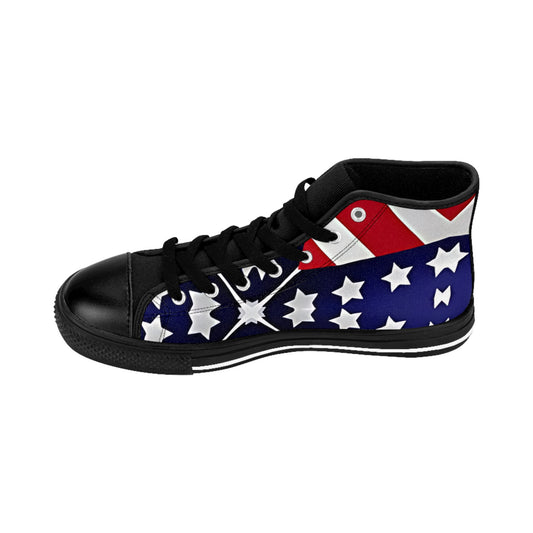 Men's Patriotic Star Flag High Top Sneakers