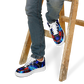 Men's Blue & Red Kaleidoscope Pattern All Over Print Core Low Shoes