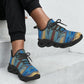 Women's Retro Radiant Waving Pattern All-Over Print Twisted Sole Sneakers