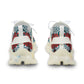Men's Red & Teal Aztec Geo Pattern All Over Print Mesh Sneakers