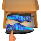 Men Vibrant Blue Geometric All-Over Print Breathable Running Shoes