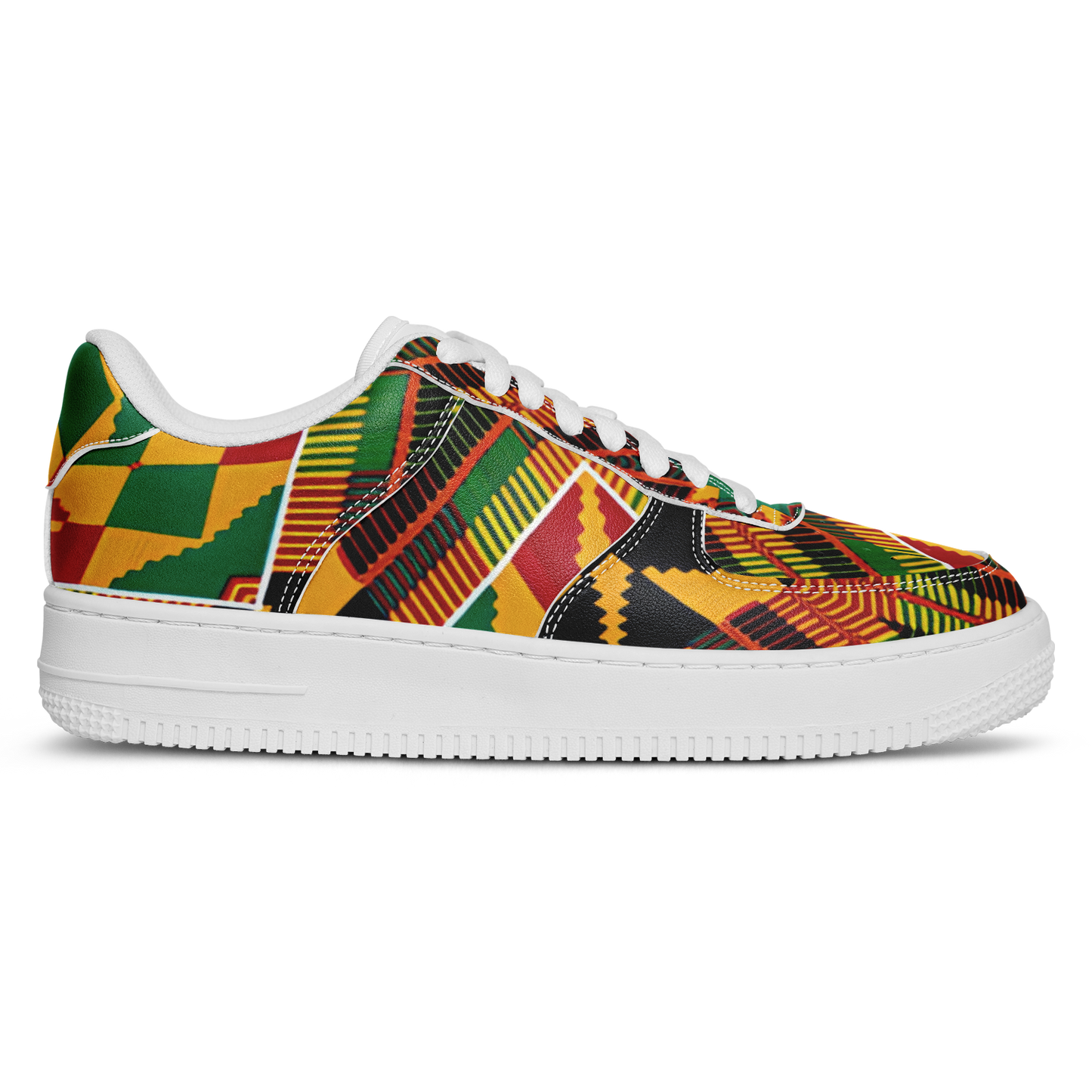 Women's  Vibrant African Kente Geometric All-Over Print Core Low Shoes
