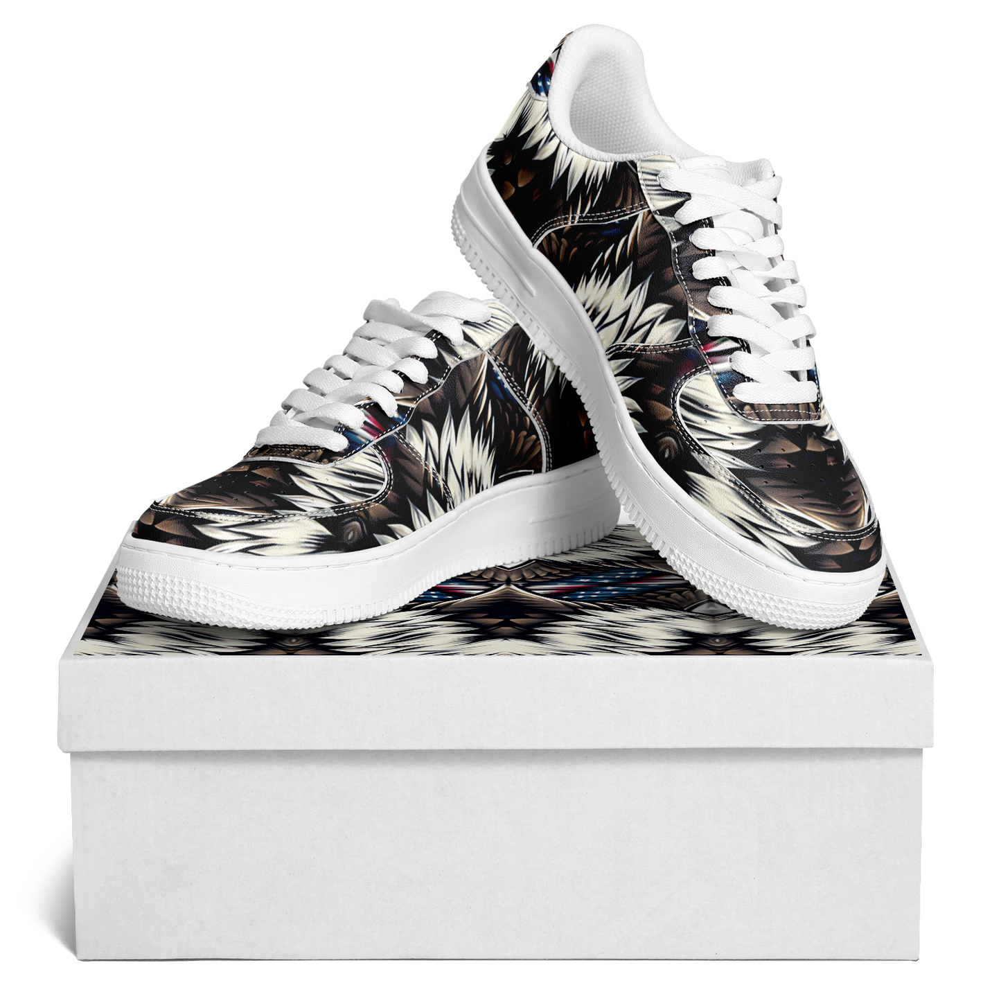 Men's  Patriotic Stars & Stripes Pattern All Over Print Core Low Shoes