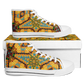 Women's Golden Geometric Mosaic Pattern Urban Peak High Top Shoes