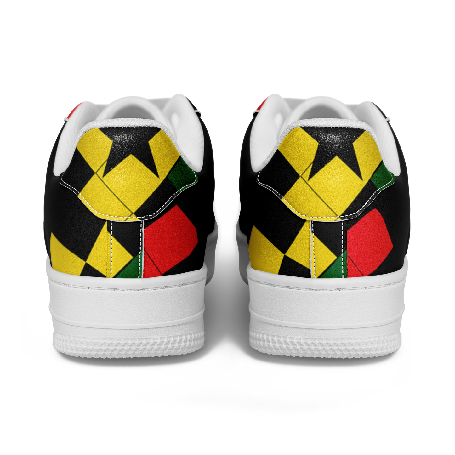 Women's Red Yellow Green and Black Stars Core Low Shoes