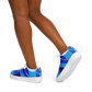 Women's Vibrant Blue Geometric All-Over Print Core Low Shoes